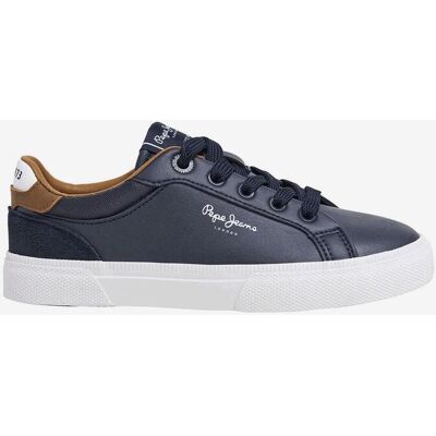 Chaussures Pepe Jeans Kenton Court bleu marine marron junior - 32 - Publicité Chaussures Pepe Jeans Kenton Court bleu marine marron junior - 32 - Publicité