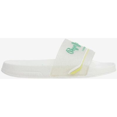 Sandales Pepe Jeans Slider Origin blanc vert junior - 37 - Publicité Sandales Pepe Jeans Slider Origin blanc vert junior - 37 - Publicité