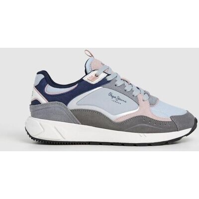 Chaussures de sport Pepe Jeans Marlon gris bleu rose femme - 38 - Publicité Chaussures de sport Pepe Jeans Marlon gris bleu rose femme - 38 - Publicité