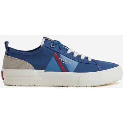 Chaussures Pepe Jeans Allen Flag Color bleu marine bleu clair rouge - 42 - Publicité Chaussures Pepe Jeans Allen Flag Color bleu marine bleu clair rouge - 42 - Publicité