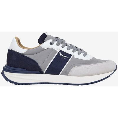 Chaussures Pepe Jeans Buster Club gris bleu marine rose - 44 - Publicité Chaussures Pepe Jeans Buster Club gris bleu marine rose - 44 - Publicité