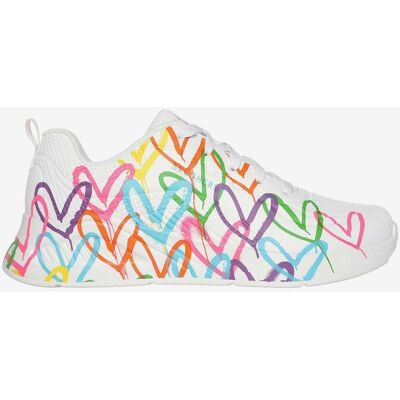 Chaussures Skechers JGoldcrown Uno Lite - Heart of Hearts blanc femme - 37.5 - Publicité Chaussures Skechers JGoldcrown Uno Lite - Heart of Hearts blanc femme - 37.5 - Publicité