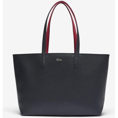 Sac Lacoste Anna Zipped bleu marine rouge femme - Publicité Sac Lacoste Anna Zipped bleu marine rouge femme - Publicité
