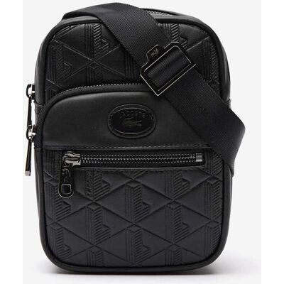 Sac bandoulière Lacoste Crossover Monogram noir - Publicité Sac bandoulière Lacoste Crossover Monogram noir - Publicité