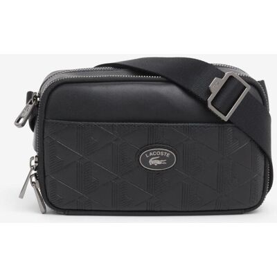 Bandoulière Verticale Lacoste Leather Monogram noir - Publicité Bandoulière Verticale Lacoste Leather Monogram noir - Publicité