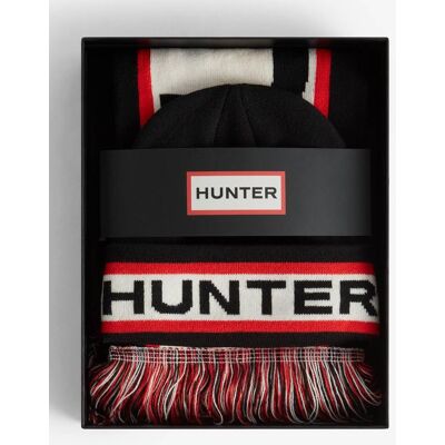 Boîte cadeau chapeau Hunter Dunbar noir blanc rouge - Publicité Boîte cadeau chapeau Hunter Dunbar noir blanc rouge - Publicité