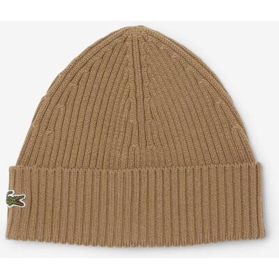 Bonnet Lacoste Logo marron clair - Publicité Bonnet Lacoste Logo marron clair - Publicité