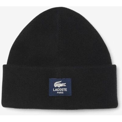 Bonnet Lacoste Square Logo noir - Publicité Bonnet Lacoste Square Logo noir - Publicité