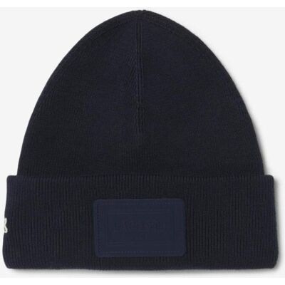 Bonnet Lacoste Wool Blend Badge bleu marine - Publicité Bonnet Lacoste Wool Blend Badge bleu marine - Publicité