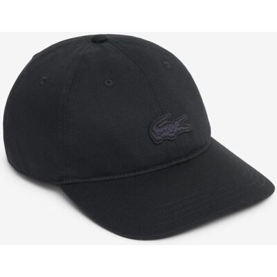 Casquette Lacoste Cotton Twill noir - Publicité Casquette Lacoste Cotton Twill noir - Publicité