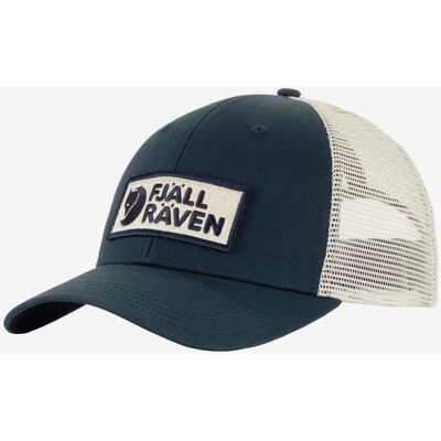 Casquette Fjällräven Långtradarkeps bleu blanc - S-M - Publicité Casquette Fjällräven Långtradarkeps bleu blanc - S-M - Publicité