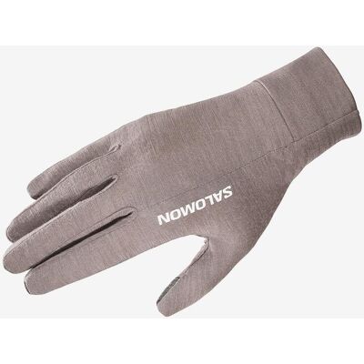 Gants Salomon Merino Unisexe gris rosé - S - Publicité Gants Salomon Merino Unisexe gris rosé - S - Publicité