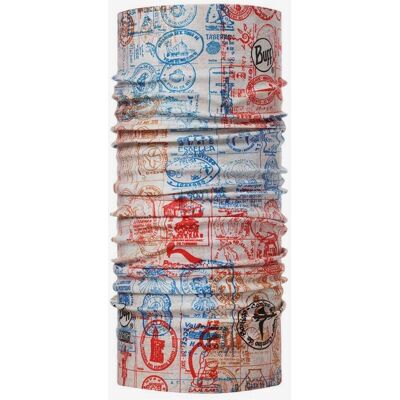 Buff Camino Coolnet UV+ Credencial Multi rouge bleu - Publicité Buff Camino Coolnet UV+ Credencial Multi rouge bleu - Publicité