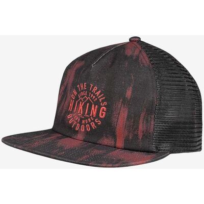 Casquette Buff Trucker rouge gris foncé - Publicité Casquette Buff Trucker rouge gris foncé - Publicité