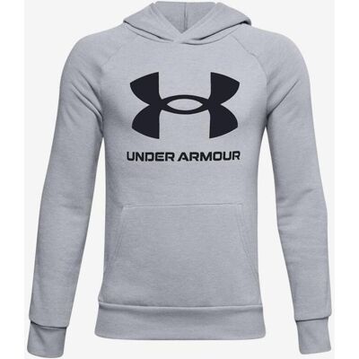 Sweatshirt à capuche Under Armour Rival Big Logo gris clair noir enfant - S - Publicité Sweatshirt à capuche Under Armour Rival Big Logo gris clair noir enfant - S - Publicité