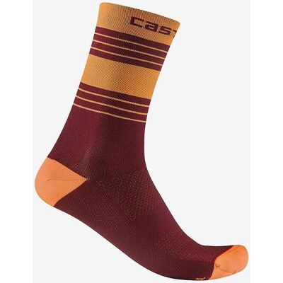 Chaussettes Castelli Simbolo 15 violet bordeaux orange vif - XXL - Publicité Chaussettes Castelli Simbolo 15 violet bordeaux orange vif - XXL - Publicité