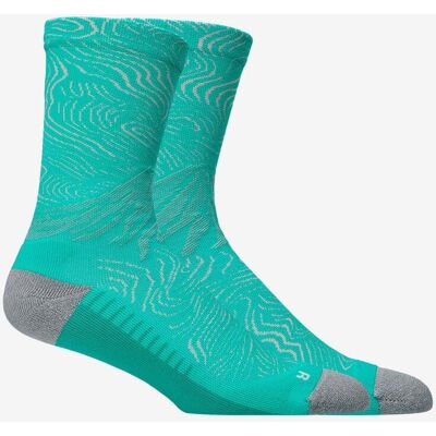 Chaussettes ASICS Fujitrail Graphic Crew vert turquoise - S - Publicité Chaussettes ASICS Fujitrail Graphic Crew vert turquoise - S - Publicité