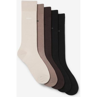 Chaussettes BOSS Cotton Small Logo beige noir marron (5 paires) - Publicité Chaussettes BOSS Cotton Small Logo beige noir marron (5 paires) - Publicité