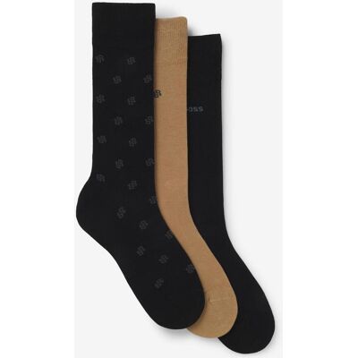 Chaussettes BOSS Gift noir beige (3 paires) - Publicité Chaussettes BOSS Gift noir beige (3 paires) - Publicité