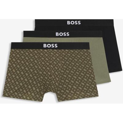Boxer BOSS One Graphic vert kaki noir (3 unités) - S - Publicité Boxer BOSS One Graphic vert kaki noir (3 unités) - S - Publicité