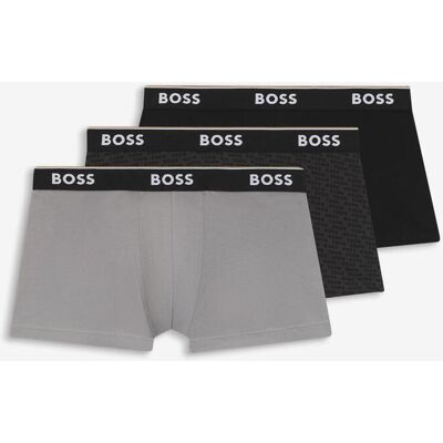 Boxer BOSS Power Desig gris noir (3 unités) - S - Publicité Boxer BOSS Power Desig gris noir (3 unités) - S - Publicité