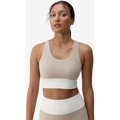 Top Born Living Yoga Sutra marron beige blanc - XS - Publicité Top Born Living Yoga Sutra marron beige blanc - XS - Publicité