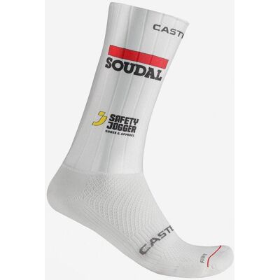 Castelli Chaussettes Soudal Quick-Step 2026 Fast Feet 4 blanc - XXL - Publicité Castelli Chaussettes Soudal Quick-Step 2026 Fast Feet 4 blanc - XXL - Publicité