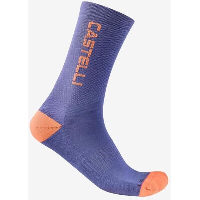 Chaussettes Thermiques Castelli Sweetspot 20 violet orange - L-XL - Publicité Chaussettes Thermiques Castelli Sweetspot 20 violet orange - L-XL - Publicité