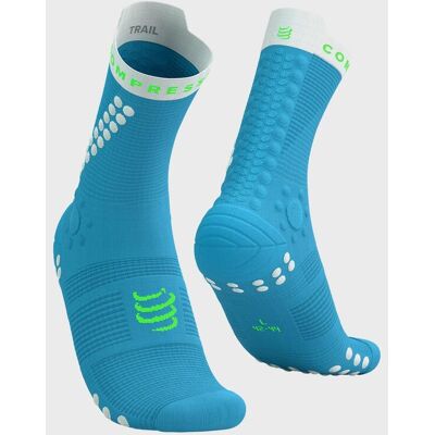 Chaussettes Compressport Pro Racing v4.0 Trail bleu vif blanc vert - T4 - Publicité Chaussettes Compressport Pro Racing v4.0 Trail bleu vif blanc vert - T4 - Publicité