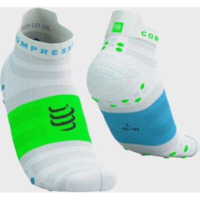 Chaussettes Compressport Pro Racing v4.0 Ultralight Run Low blanc vert bleu - T2 - Publicité Chaussettes Compressport Pro Racing v4.0 Ultralight Run Low blanc vert bleu - T2 - Publicité