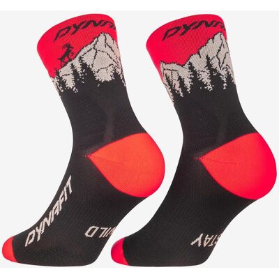 Chaussettes Dynafit Traverse Mid noir rouge vif - 43-46 - Publicité Chaussettes Dynafit Traverse Mid noir rouge vif - 43-46 - Publicité
