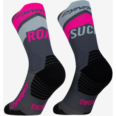 Chaussettes Dynafit Ultra Crew gris foncé fuchsia - 43-46 - Publicité Chaussettes Dynafit Ultra Crew gris foncé fuchsia - 43-46 - Publicité