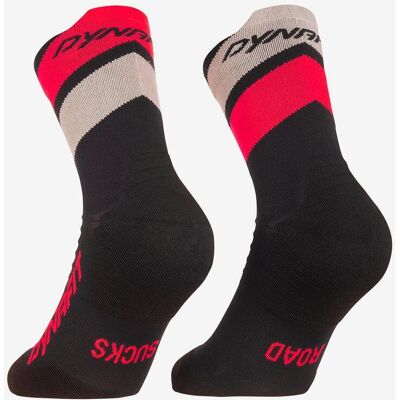 Chaussettes Dynafit Ultra Mid noir rouge rosé - 39-42 - Publicité Chaussettes Dynafit Ultra Mid noir rouge rosé - 39-42 - Publicité