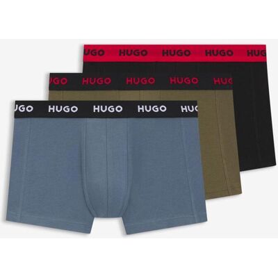 Boxer HUGO Stretch Style bleu vert rouge (3 unités) - M - Publicité Boxer HUGO Stretch Style bleu vert rouge (3 unités) - M - Publicité