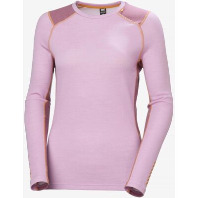T-shirt thermique manches longues Helly Hansen Lifa Merino Midweight Crew rose lilas orange femme - S - Publicité T-shirt thermique manches longues Helly Hansen Lifa Merino Midweight Crew rose lilas orange femme - S - Publicité