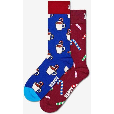 Chaussettes Happy Socks Holiday Striped Cracker rouge foncé bleu (2 unités) - 41-46 - Publicité Chaussettes Happy Socks Holiday Striped Cracker rouge foncé bleu (2 unités) - 41-46 - Publicité