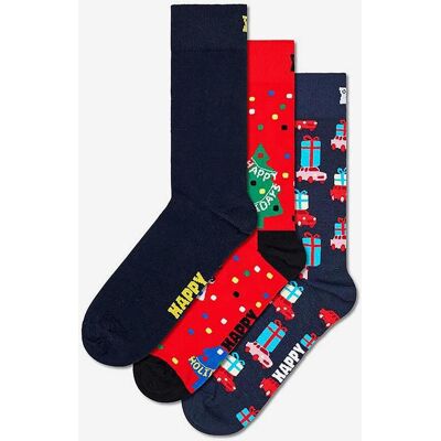 Chaussettes Happy Socks Holiday Tree bleu profond rouge (3 unités) - 41-46 - Publicité Chaussettes Happy Socks Holiday Tree bleu profond rouge (3 unités) - 41-46 - Publicité