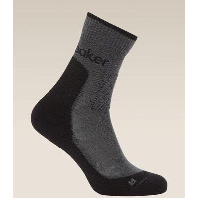 Chaussettes Icebreaker Medium Crew Hike+ gris noir femme - M - Publicité Chaussettes Icebreaker Medium Crew Hike+ gris noir femme - M - Publicité