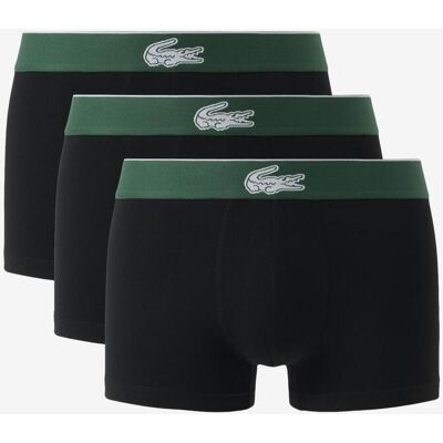 Boxers Lacoste Stretch Jersey Crocodile noir vert (3 unités) - L - Publicité Boxers Lacoste Stretch Jersey Crocodile noir vert (3 unités) - L - Publicité