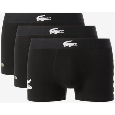 Boxer Lacoste Stretch Coton Logo noir blanc (3 unités) - M - Publicité Boxer Lacoste Stretch Coton Logo noir blanc (3 unités) - M - Publicité