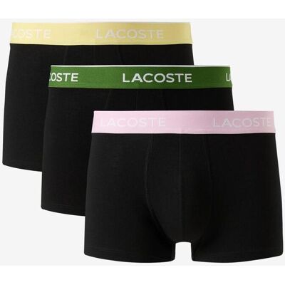 Boxer Lacoste Stretch Cotton noir rose vert (3 unités) - M - Publicité Boxer Lacoste Stretch Cotton noir rose vert (3 unités) - M - Publicité