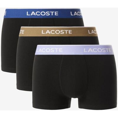 Boxer Lacoste en coton stretch noir lilas marron (lot de 3) - XXL - Publicité Boxer Lacoste en coton stretch noir lilas marron (lot de 3) - XXL - Publicité