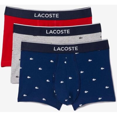 Boxer Lacoste imprimé extensible bleu marine blanc rouge (lot de 3) - XXL - Publicité Boxer Lacoste imprimé extensible bleu marine blanc rouge (lot de 3) - XXL - Publicité