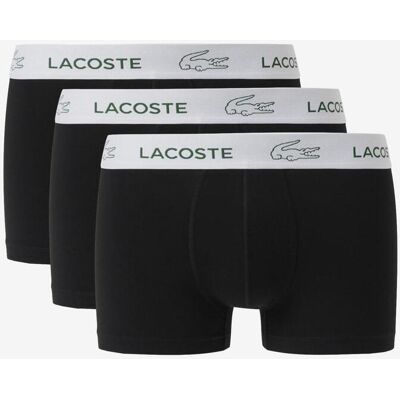Boxer Lacoste en coton stretch noir blanc vert (3 unités) - S - Publicité Boxer Lacoste en coton stretch noir blanc vert (3 unités) - S - Publicité