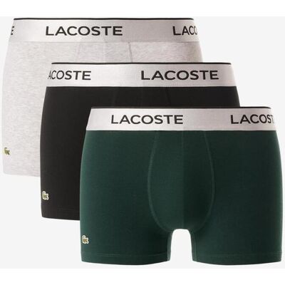 Boxer Lacoste Silver Waist Short vert noir gris (3 unités) - L - Publicité Boxer Lacoste Silver Waist Short vert noir gris (3 unités) - L - Publicité