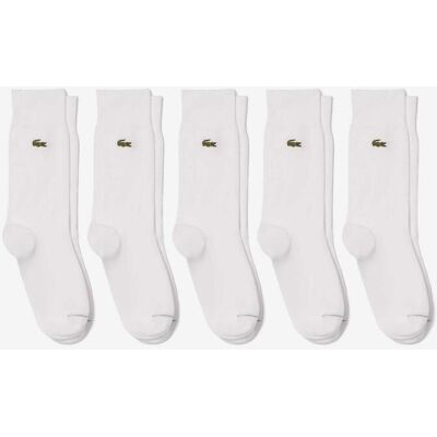 Chaussettes Lacoste Cotton blanc pur 5 unités - 39-42 - Publicité Chaussettes Lacoste Cotton blanc pur 5 unités - 39-42 - Publicité