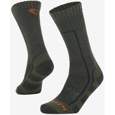 Chaussettes Lorpen CWSSE Cold Weather System Eco vert foncé noir orange - S - Publicité Chaussettes Lorpen CWSSE Cold Weather System Eco vert foncé noir orange - S - Publicité