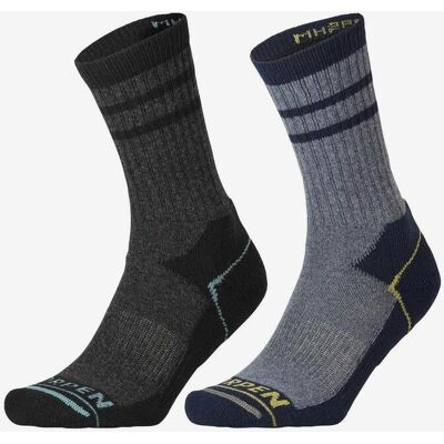 Chaussettes Lorpen Wool Hike Crew noir bleu foncé 2-Pack - L - Publicité Chaussettes Lorpen Wool Hike Crew noir bleu foncé 2-Pack - L - Publicité