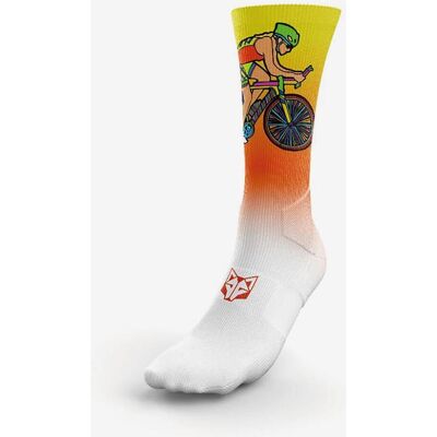 Chaussettes Otso Time to tri jaune vif orange femme - XS-S - Publicité Chaussettes Otso Time to tri jaune vif orange femme - XS-S - Publicité