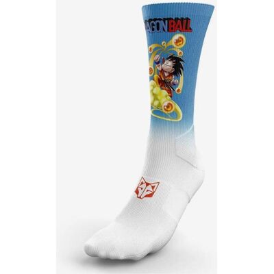 Chaussettes Otso Sublimées Dragon Ball Z Goku bleu blanc - L-XL - Publicité Chaussettes Otso Sublimées Dragon Ball Z Goku bleu blanc - L-XL - Publicité